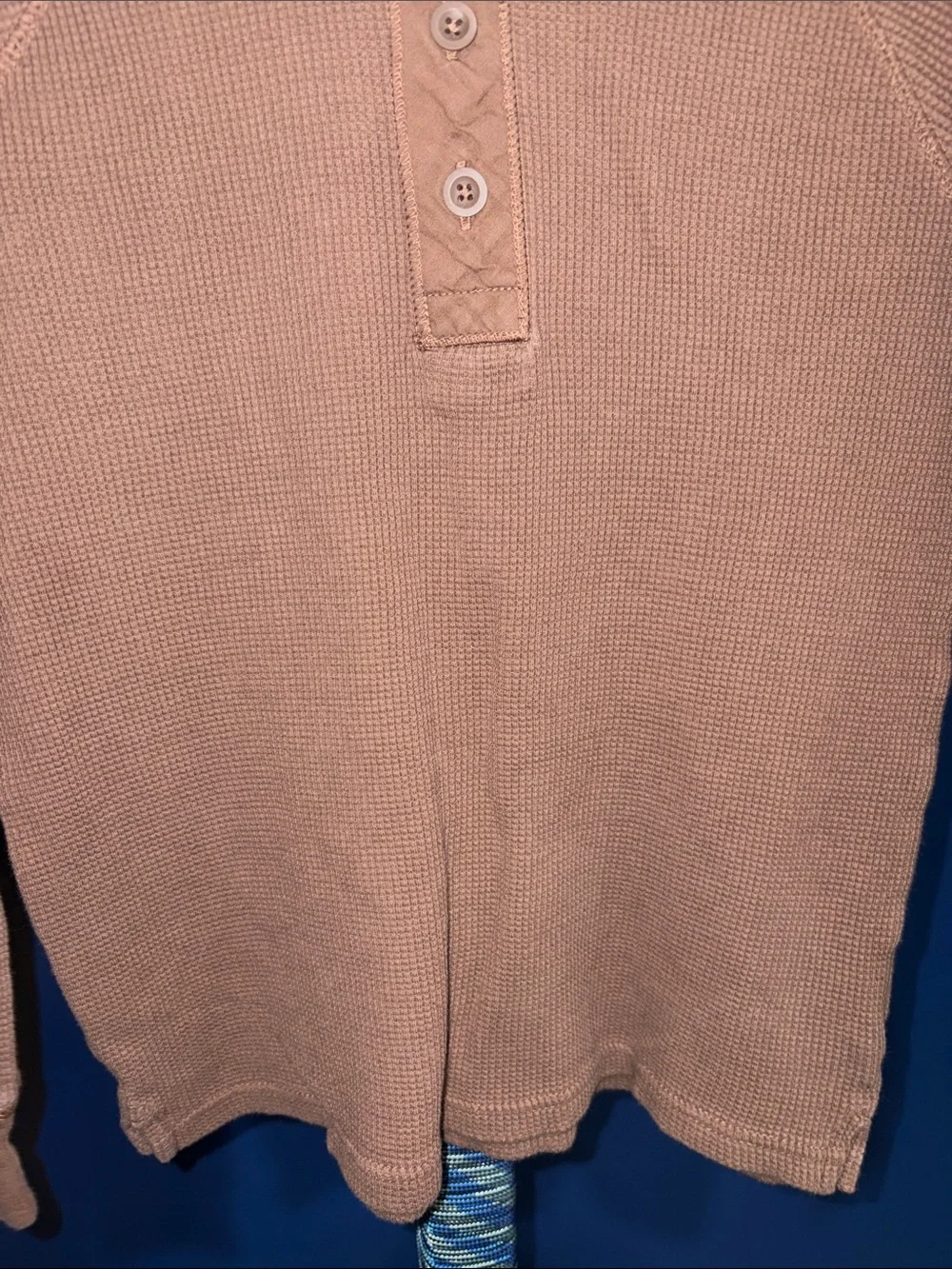 Gap- Boys Brown Thermal Henley Shirt Size Medium